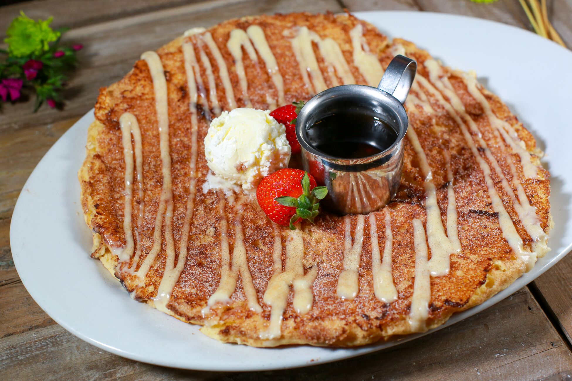 Order Cinnamon Roll Flapjack food online from Hash House a Go Go store, Las Vegas on bringmethat.com