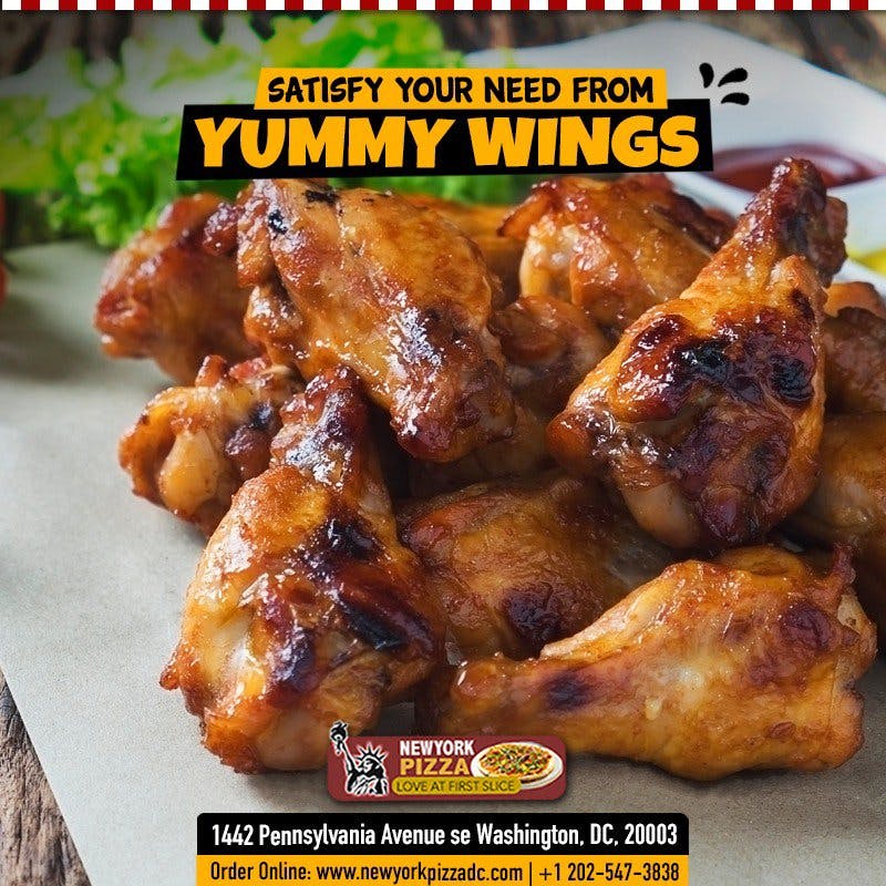Order Wings - 6 Pieces food online from New York Pizza store, Washington on bringmethat.com