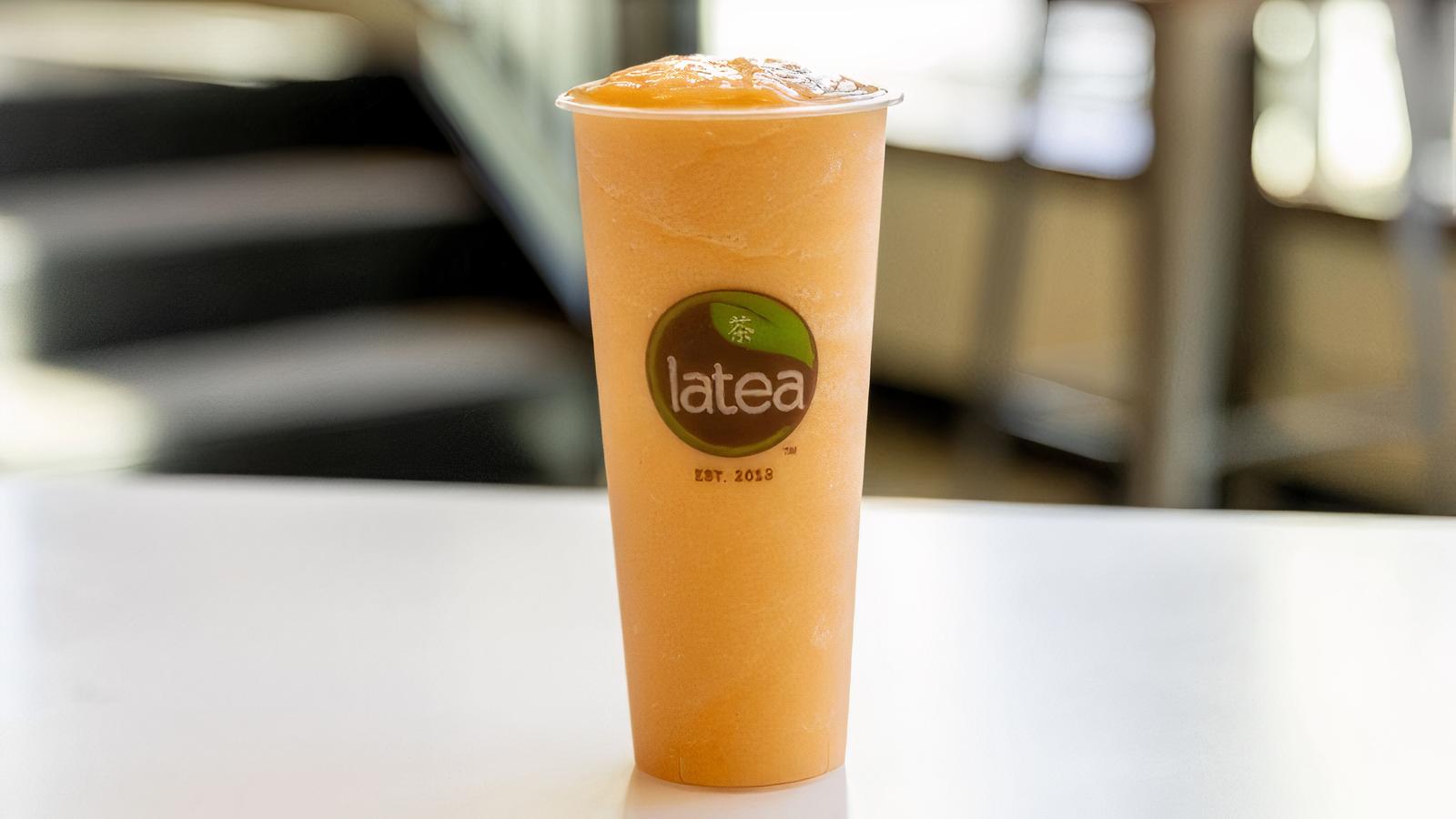 Order Peach Smoothie food online from Latea Bubble Tea Lounge store, Culver City on bringmethat.com