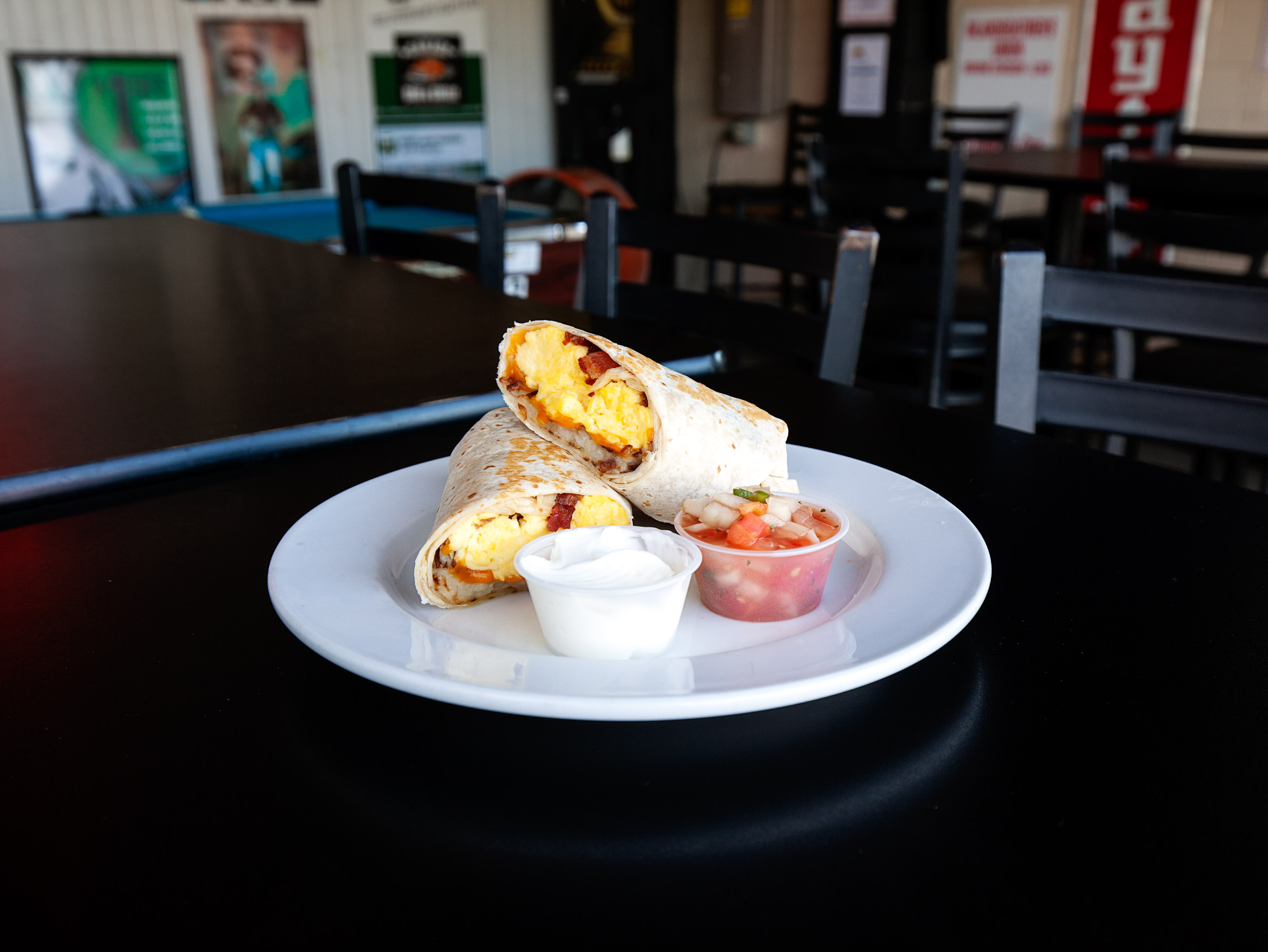 Order Breakfast Burrito food online from Garage Bar & Grille store, Vancouver on bringmethat.com