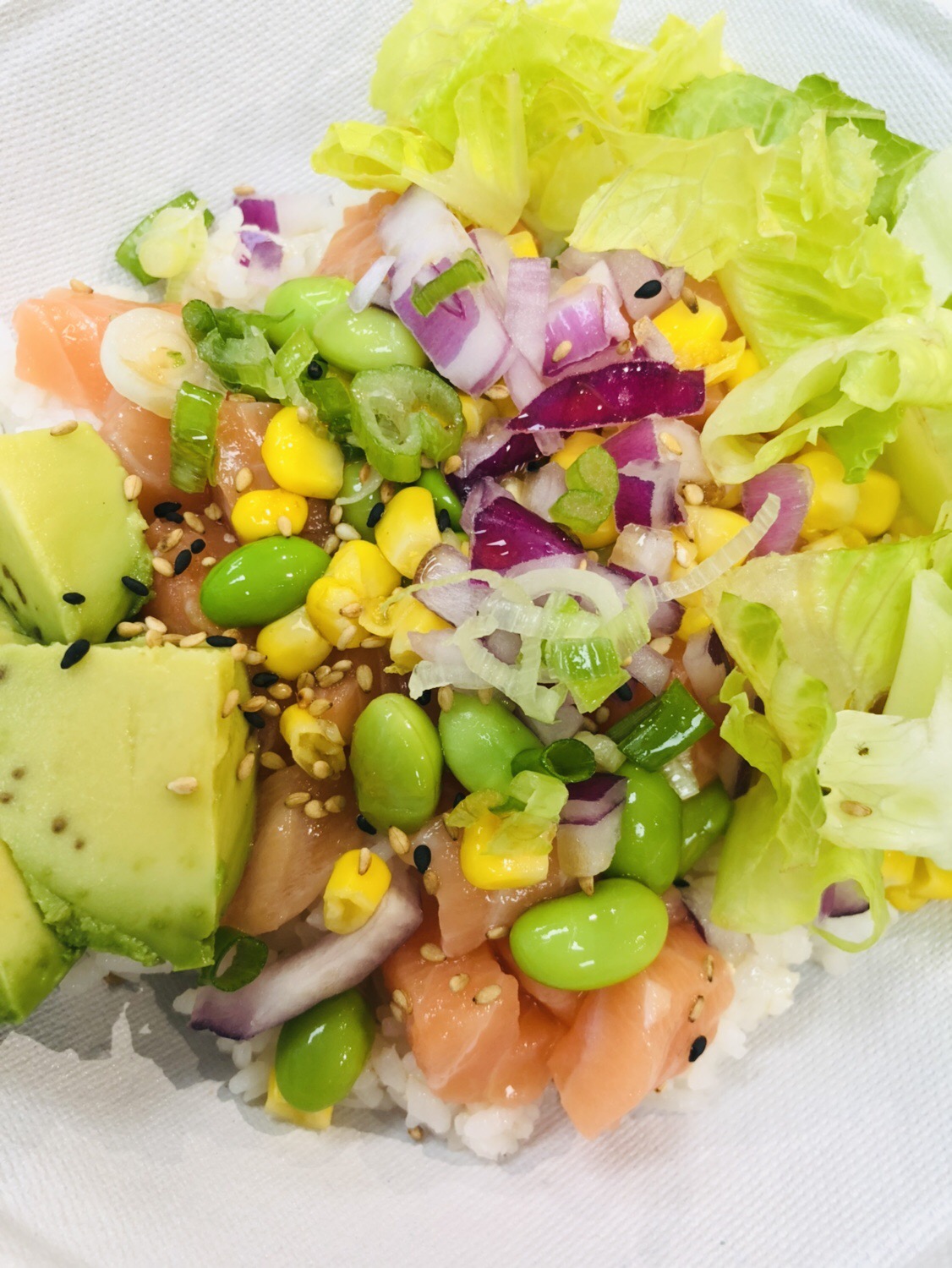 Order Pacific Ponzu Salmon Bowl food online from Mahalo Poke Co. store, Omaha on bringmethat.com