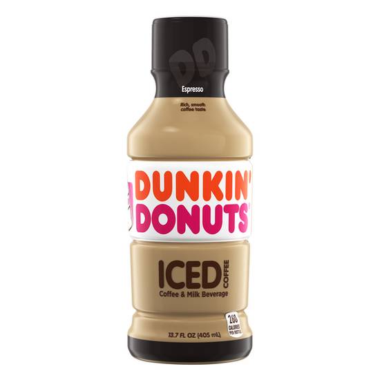 Order Dunkin' Donuts Espresso Iced Coffee food online from Deerings Market store, Traverse City on bringmethat.com