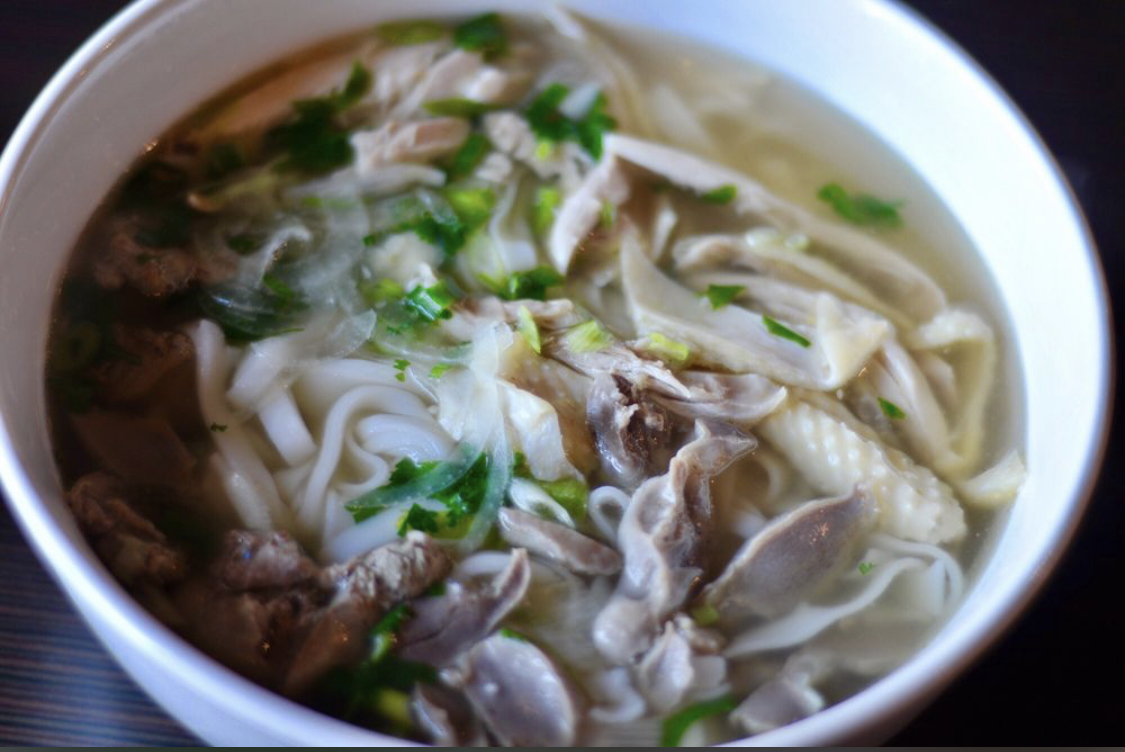 Order 8. Pho Ga Long Me Trung Non food online from Quan Ngon Vietnamese Noodle House store, San Francisco on bringmethat.com