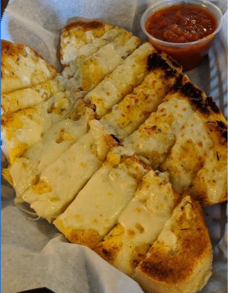 Order Cheesy Garlic Bread - Appetizer food online from Mr G's Pizzeria & Wings store, Fairlawn on bringmethat.com