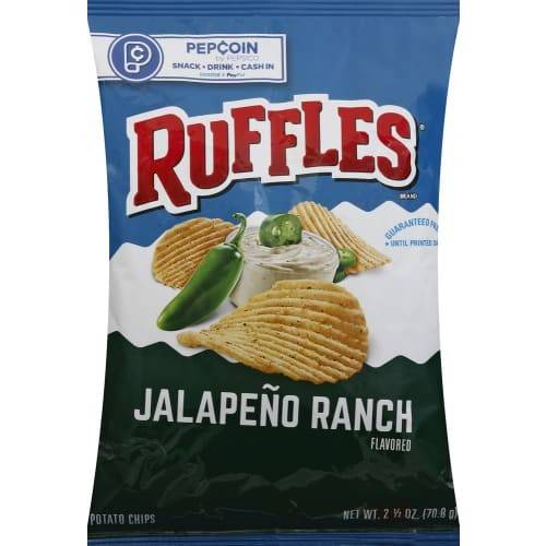 Order Ruffles · Jalapeno Ranch (2.5 oz) food online from Mesa Liquor store, Mesa on bringmethat.com