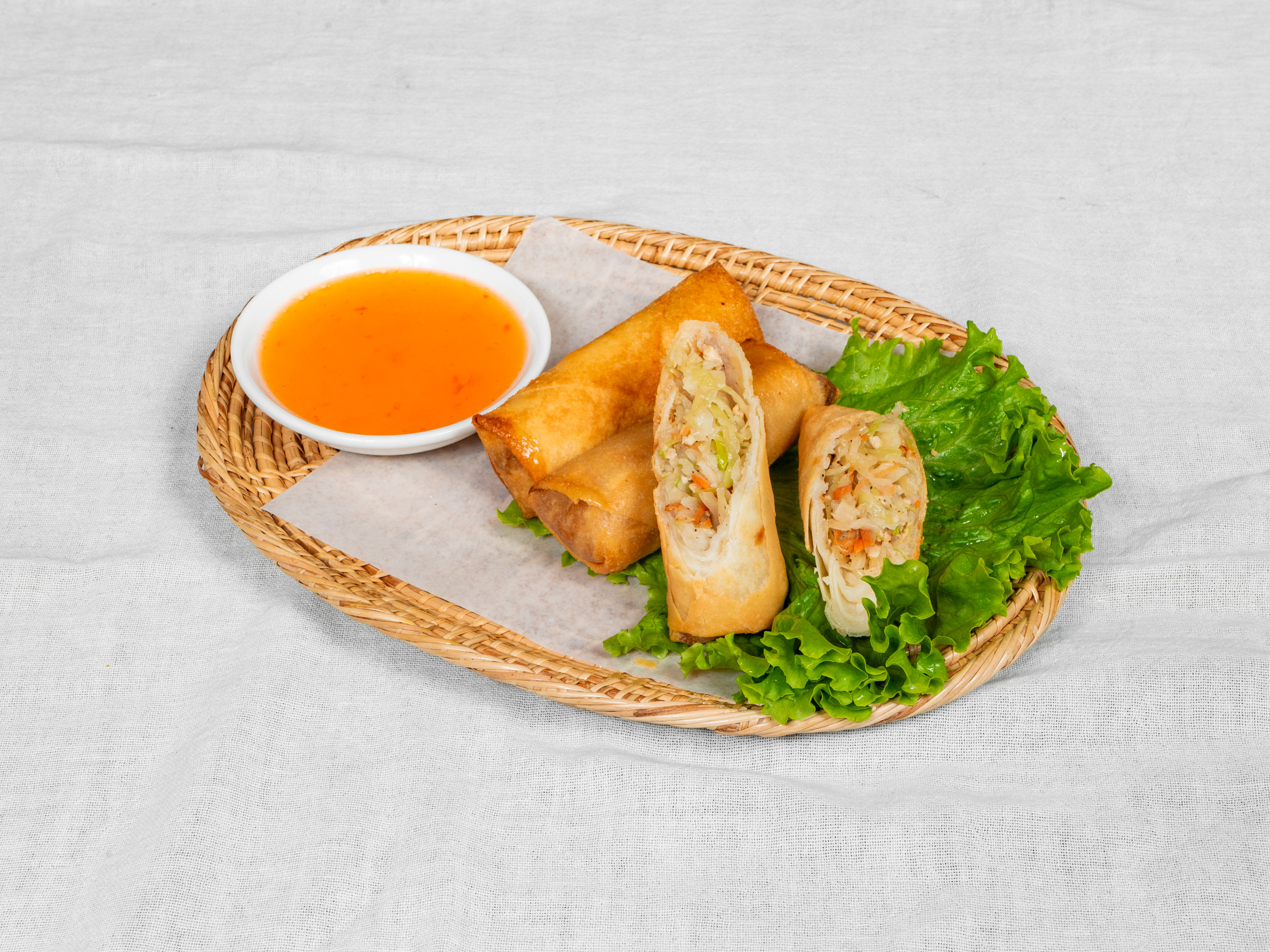 Order 6. Chicken Egg Roll food online from Tuay Thai store, Palos Heights on bringmethat.com