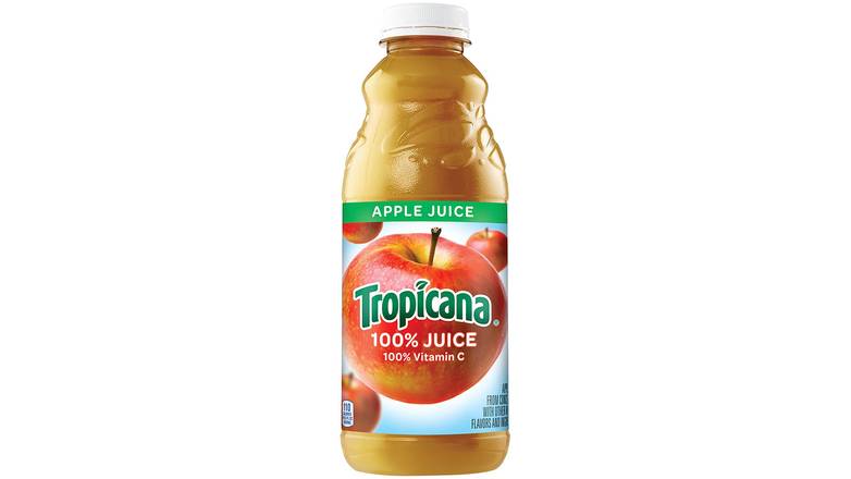 Order Tropicana 100% Apple Juice 32 Fl Oz food online from Valero Food Mart store, Murrayville on bringmethat.com