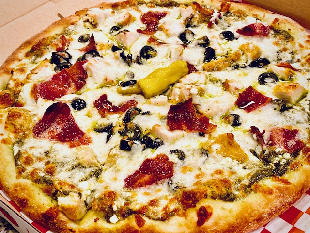 Order Chicken Bacon Pizza food online from Paris Pizza store, San Francisco on bringmethat.com