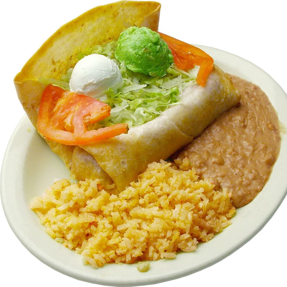 Order Chimichanga  food online from Vejar's Mexican Restaurant store, Tulare on bringmethat.com