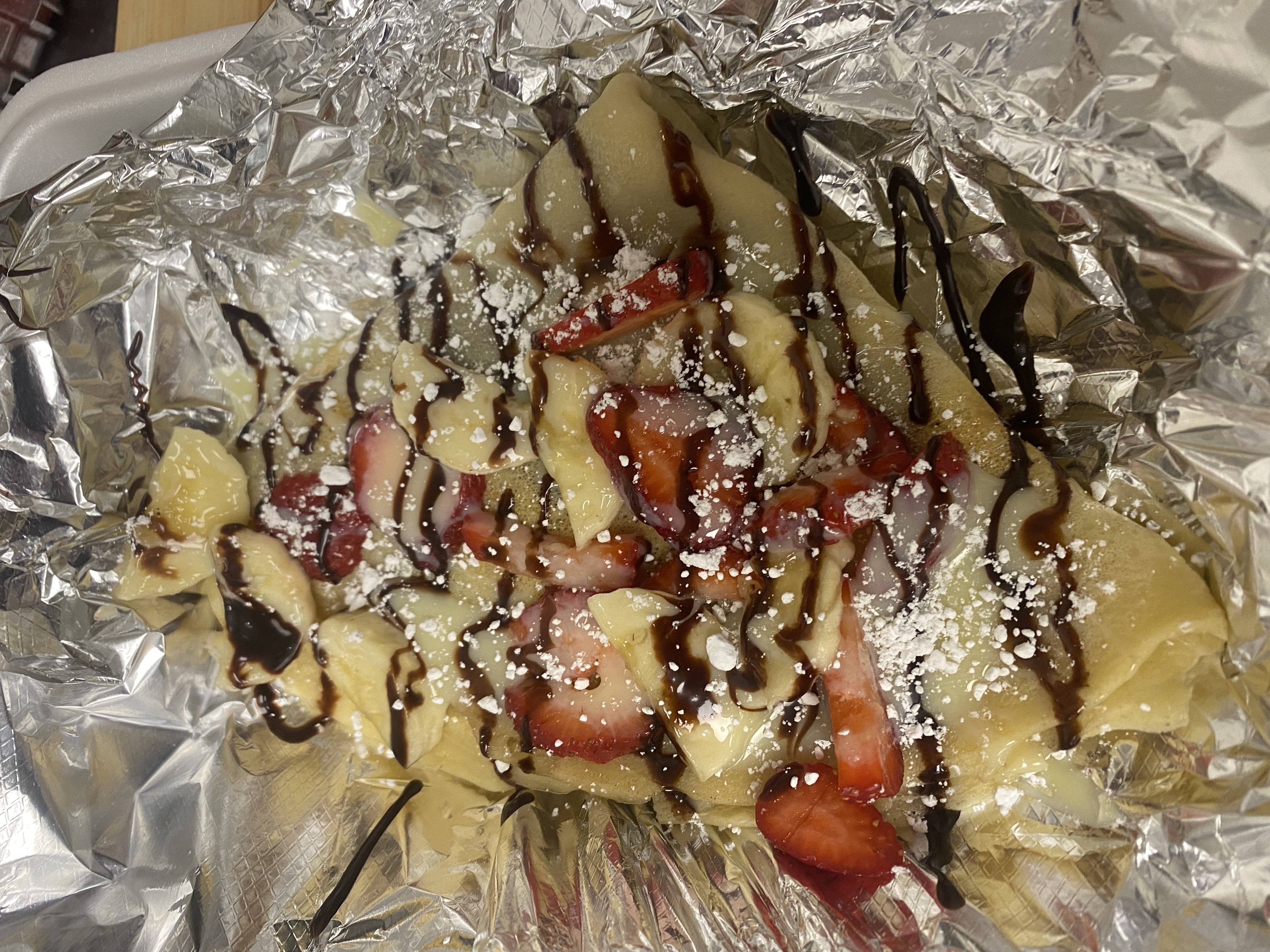 Order Fudging good crepe  food online from V Wang Cafe store, Albuquerque on bringmethat.com