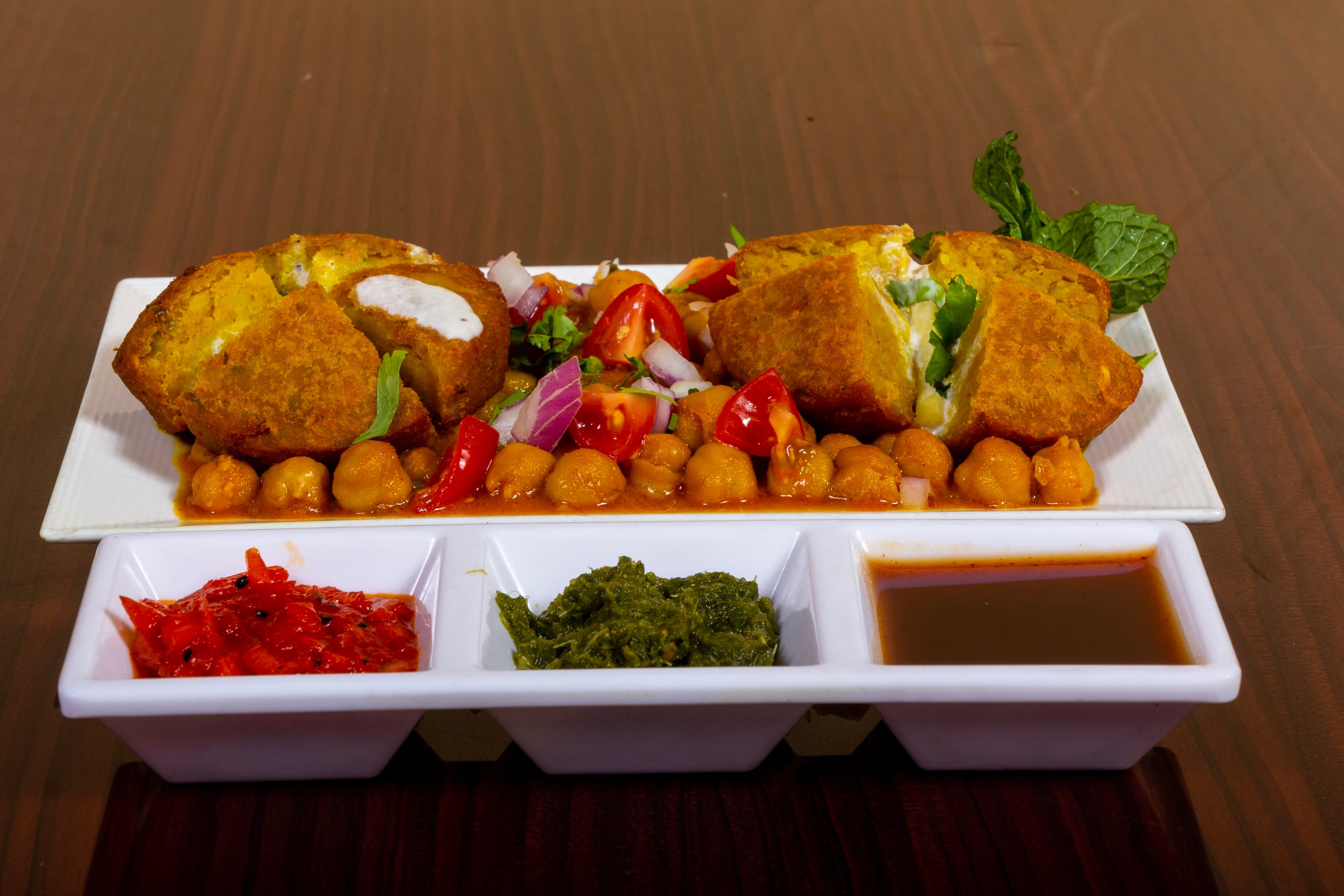 Order Aloo Tikki Chaat food online from Spice Affair store, Pittsburgh on bringmethat.com