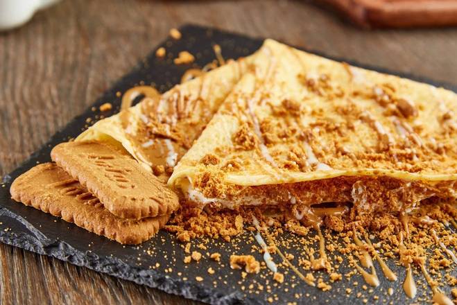 Order Biscoff Cookie Butter Crepe food online from Cream &amp; Crepes Cafe store, Southlake on bringmethat.com