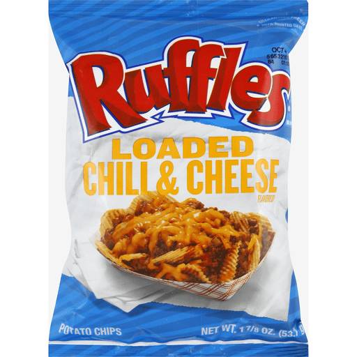 Order Ruffles Loaded Chili & Cheese Potato Chips food online from Deerings Market store, Traverse City on bringmethat.com
