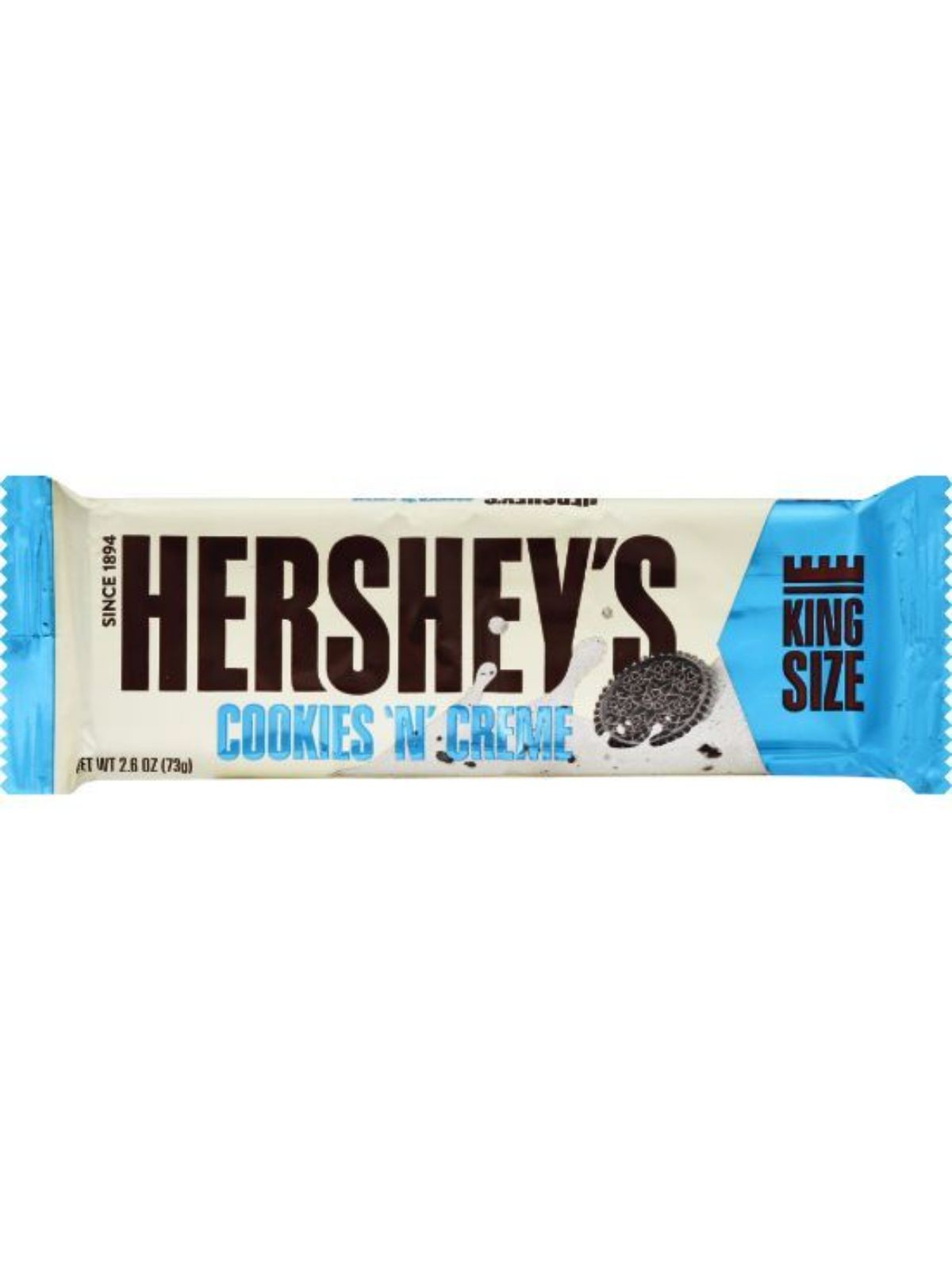 Order Hershey's Cookies 'n' Creme King Size Bar (2.6 oz) food online from Stock-Up Mart store, Houston on bringmethat.com