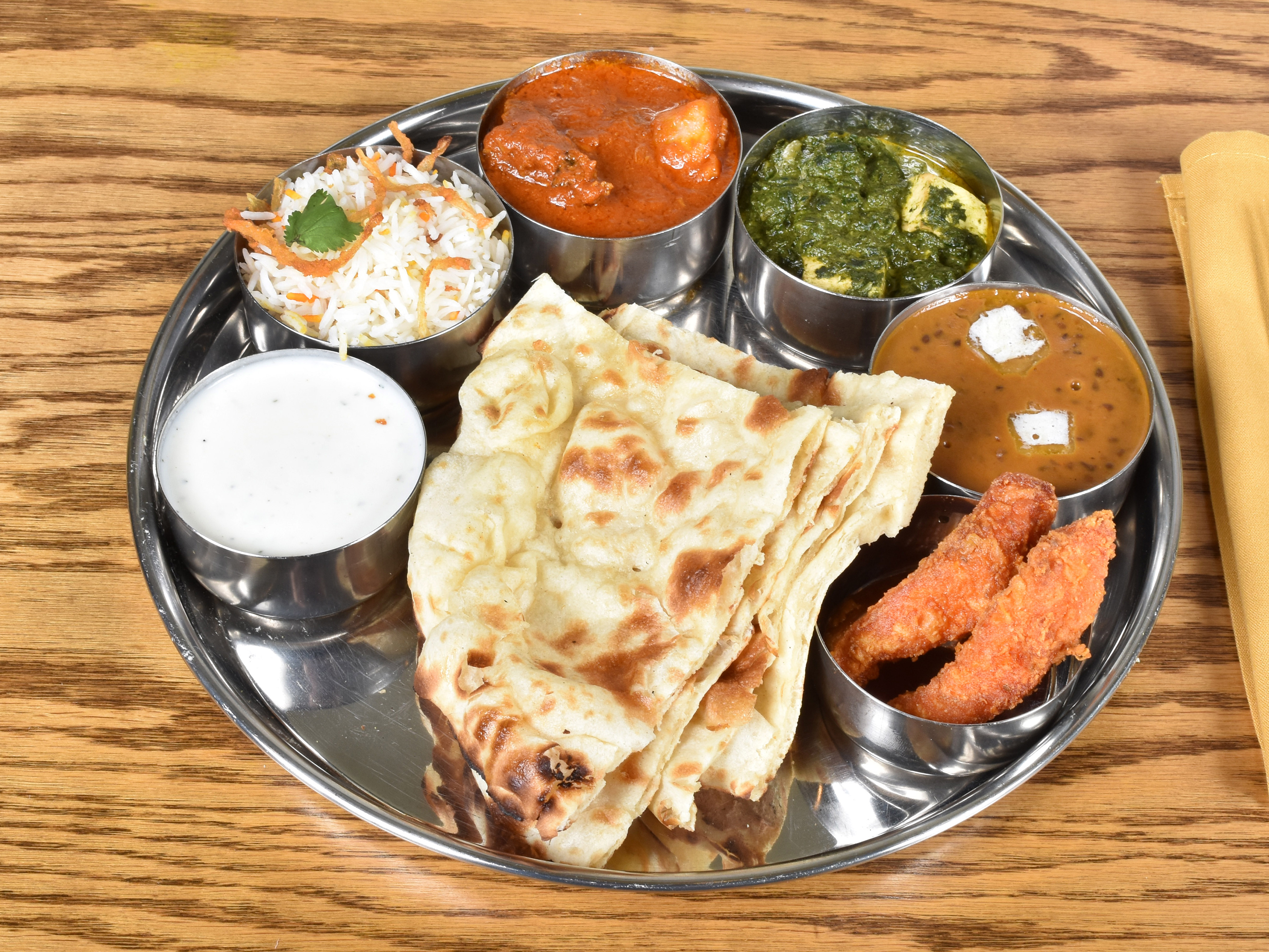 Order Maharani Thali Home Special food online from Chutney Masala Bistro store, Irvington on bringmethat.com