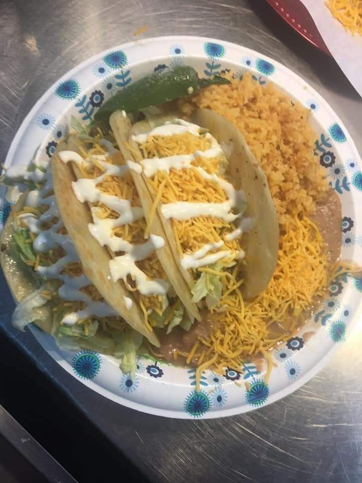Order #6. Crispy Taco Plate food online from Tacos Navarro store, Pueblo on bringmethat.com