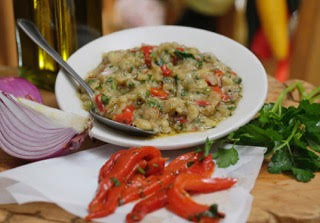 Order Eggplant Salad Spread food online from BZ Grill store, Queens on bringmethat.com