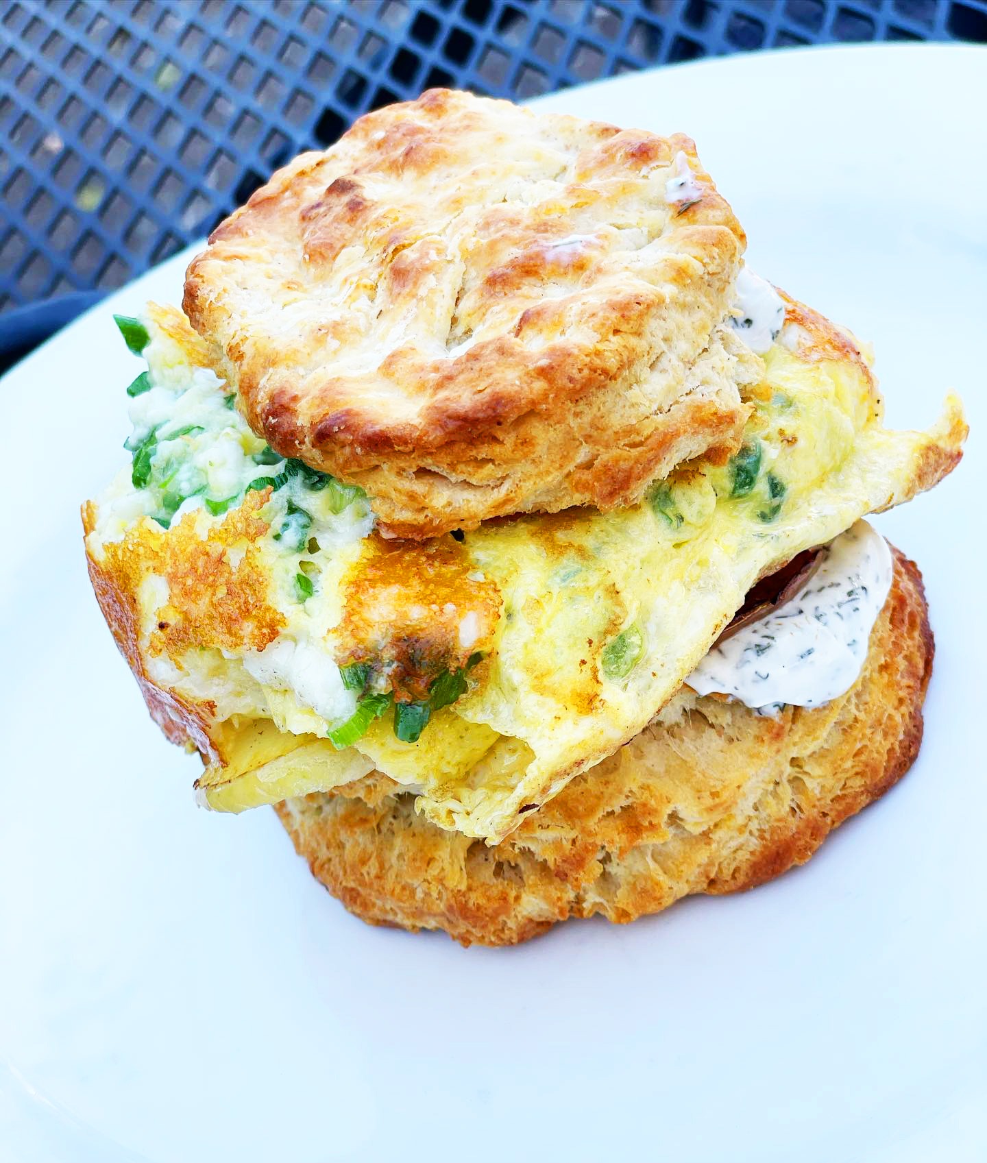 Order Big Boi Biscuit Sandwich food online from Cafe Berlin store, Columbia on bringmethat.com