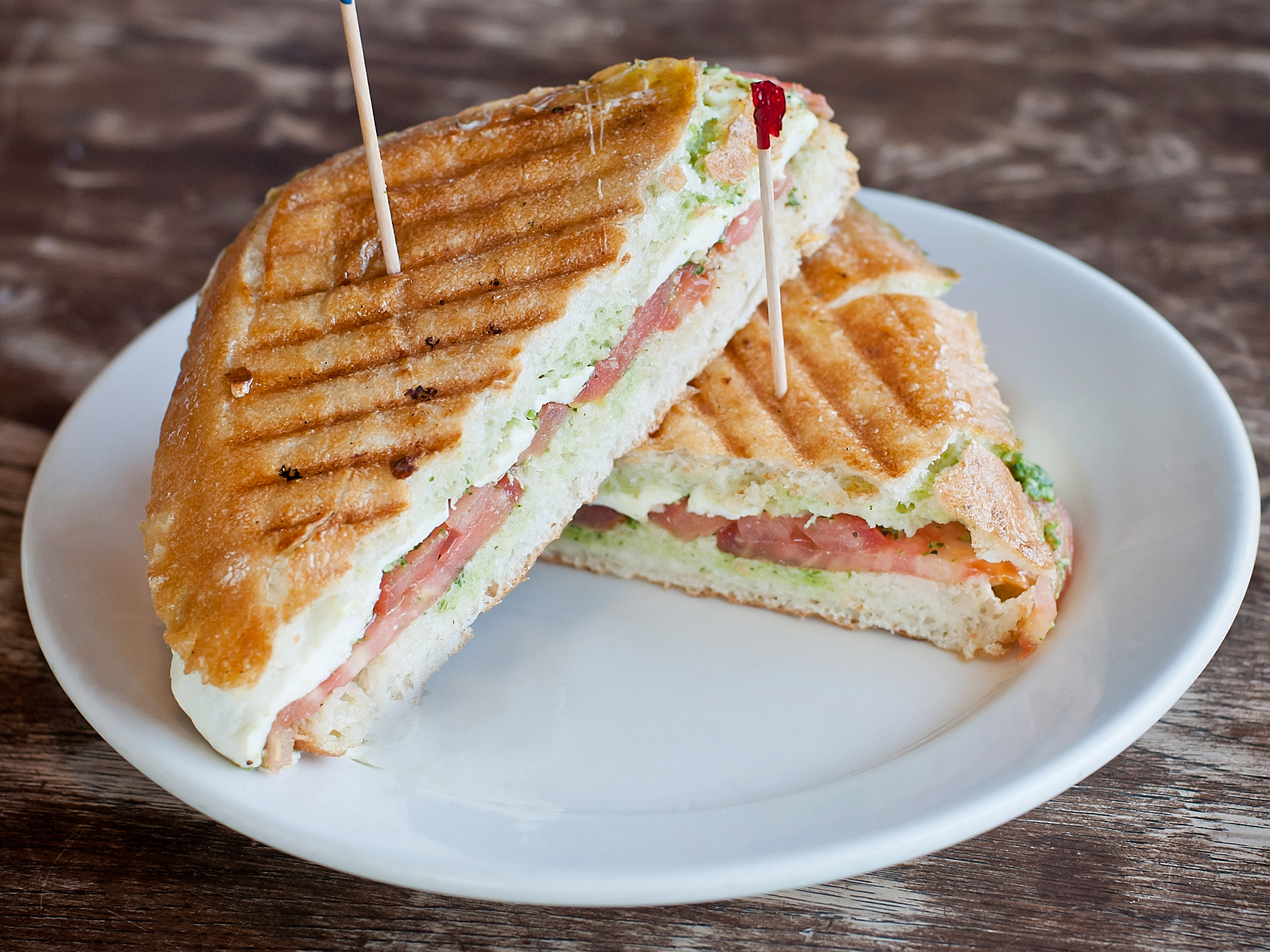 Order Caprese Panini food online from Hudson Bay Cafe store, Oakland on bringmethat.com