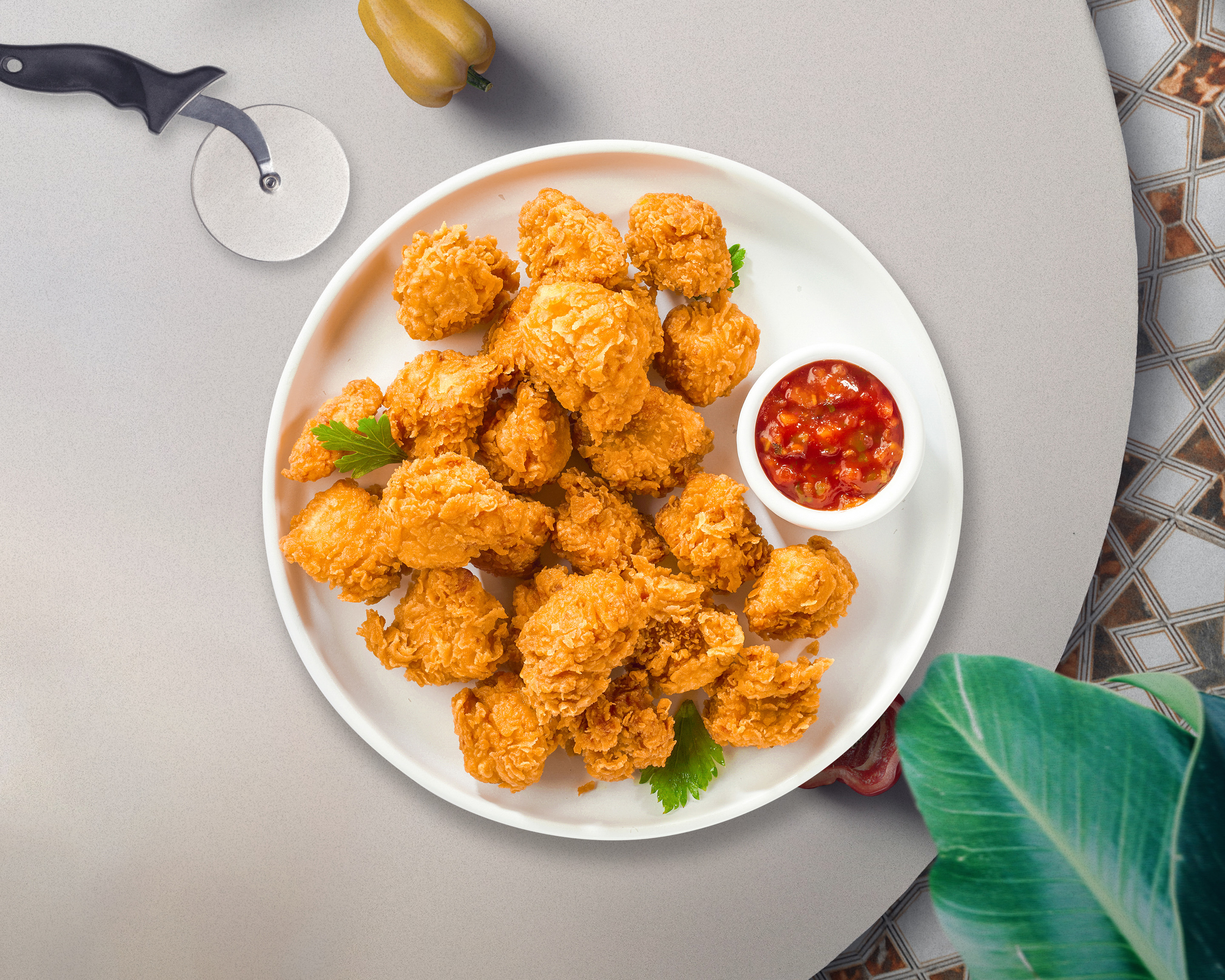 Order Popcorn Chicken  food online from Za Pizza House store, New Brunswick on bringmethat.com