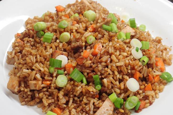 Order Pork Fried Rice food online from Happy Inn Chinese Cuisine store, Rosemont on bringmethat.com