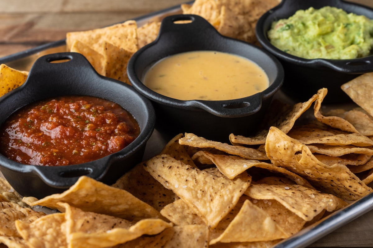 Order Trio Dips & Chips food online from Bar Louie store, Oakbrook Terrace on bringmethat.com