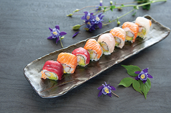 Order Rainbow Roll food online from Kumo Sushi store, Plainview on bringmethat.com