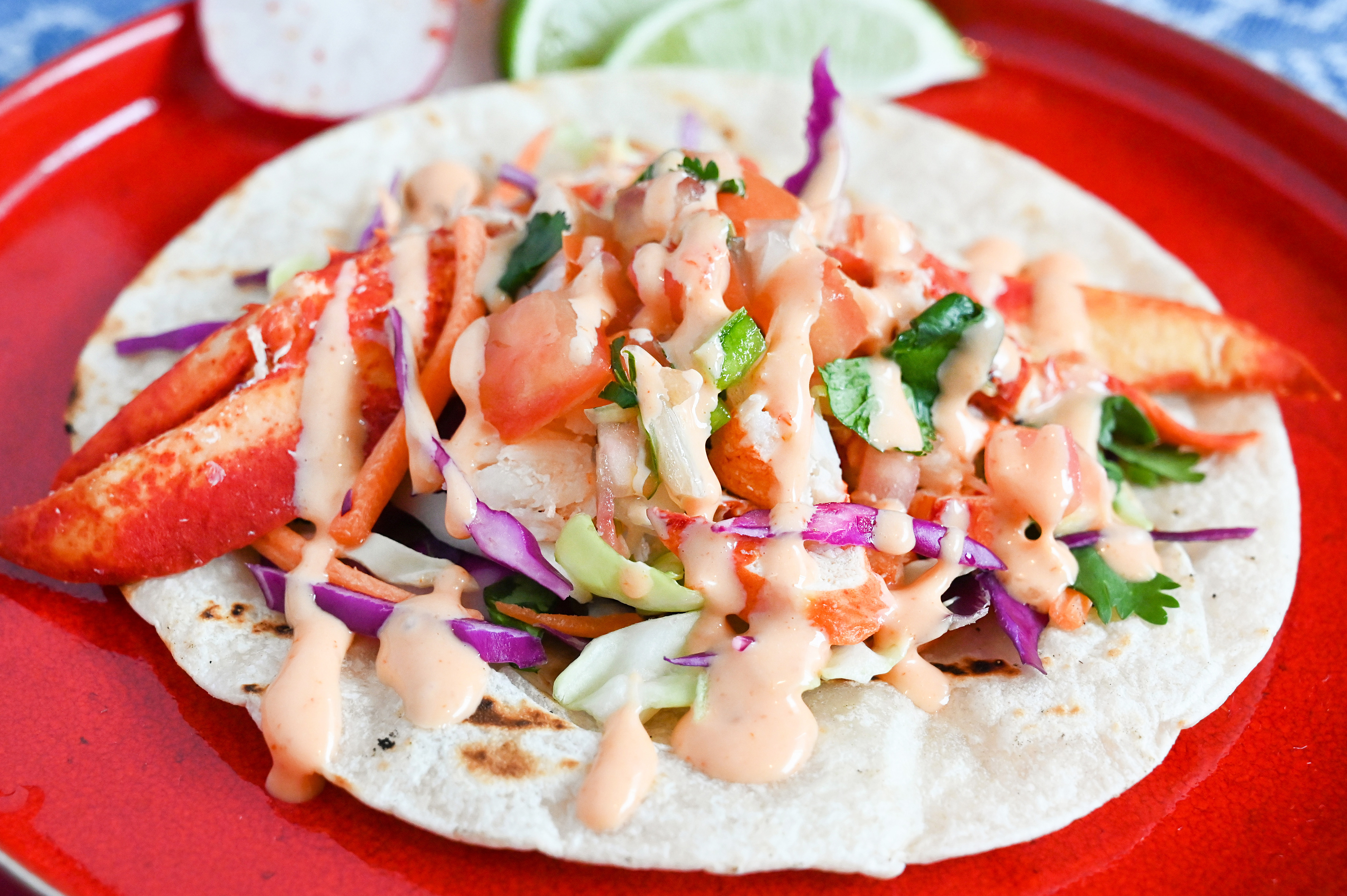 Order Lobster Taco Combo food online from Cabos Tacos store, Chicago on bringmethat.com