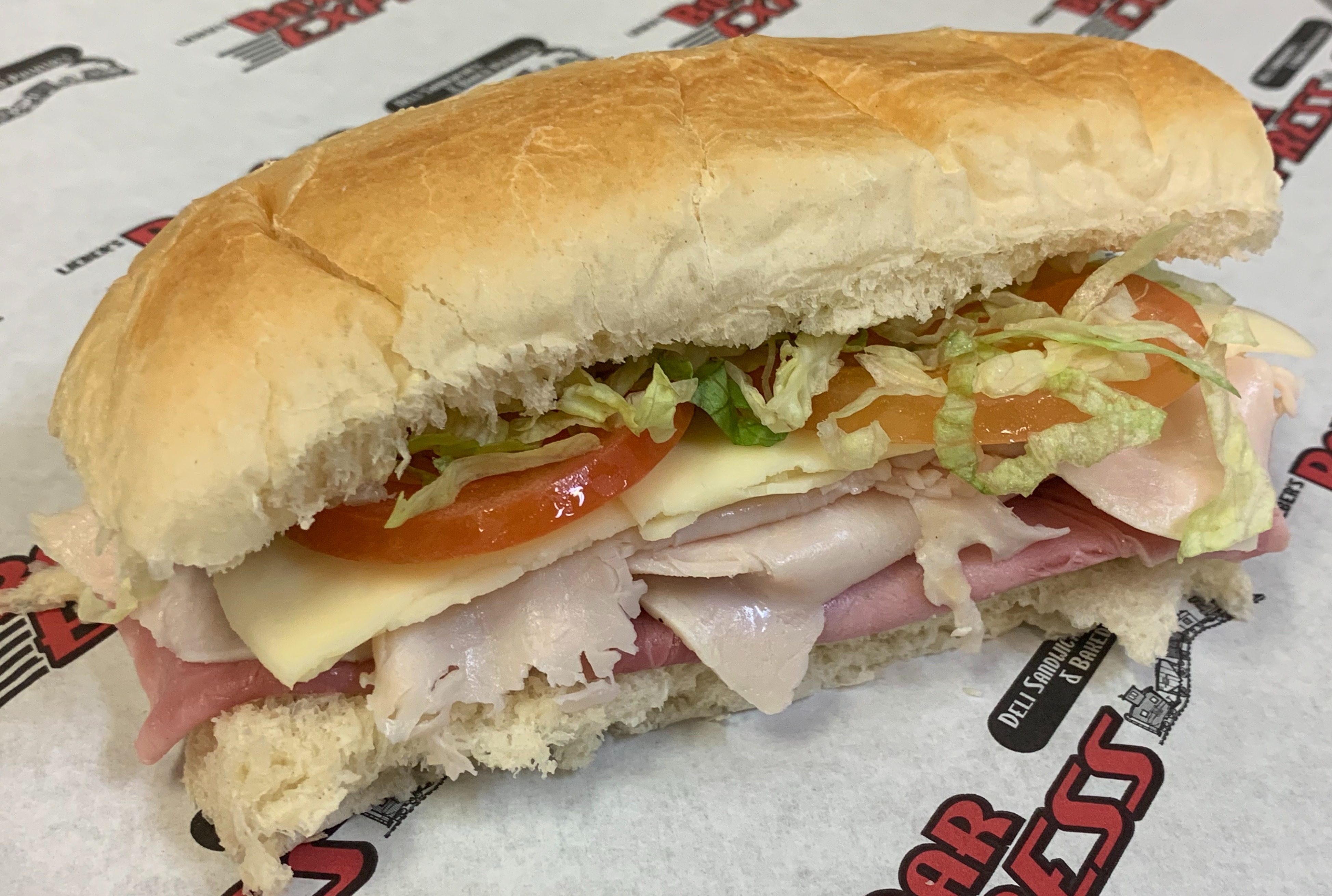 Order 3. Ham, Turkey & Provolone food online from Lieber Boxcar Express store, Galesburg on bringmethat.com