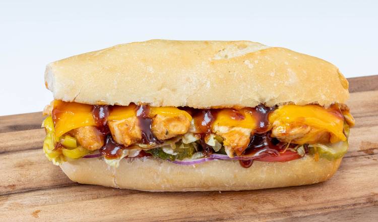 Order BBQ Melt food online from Mr. Pickle Sandwich Shop store, Lincoln on bringmethat.com
