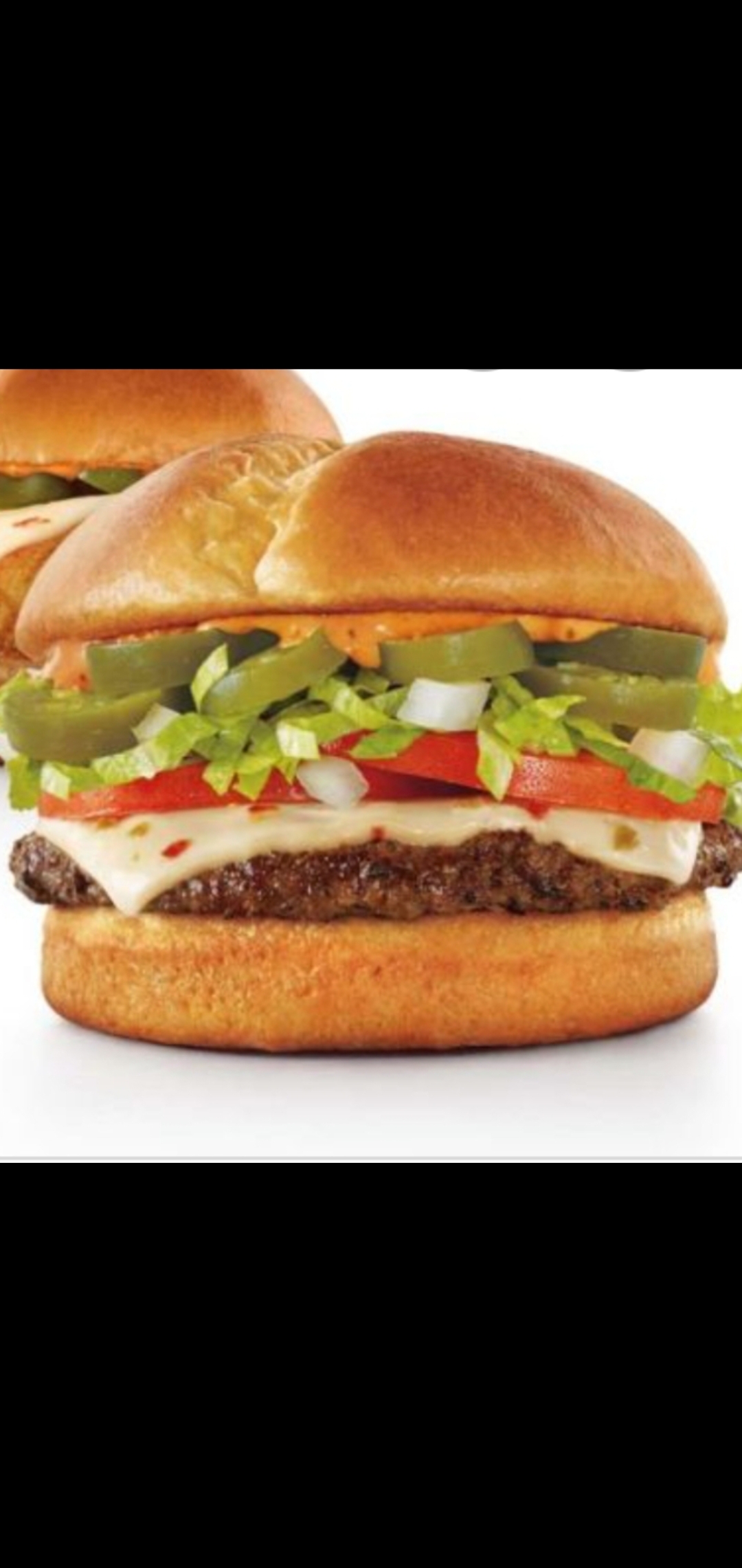 Order  1/2 Pounder Angus Beef Spicy Cheese Burger (pepper jack jalapeños sriracha chili sauce lettuce and tomatoes) food online from American Gourmet Foods Deli store, New York on bringmethat.com