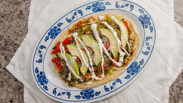 Order Huarache Mexicano food online from Mendoza Restaurant store, San Jose on bringmethat.com