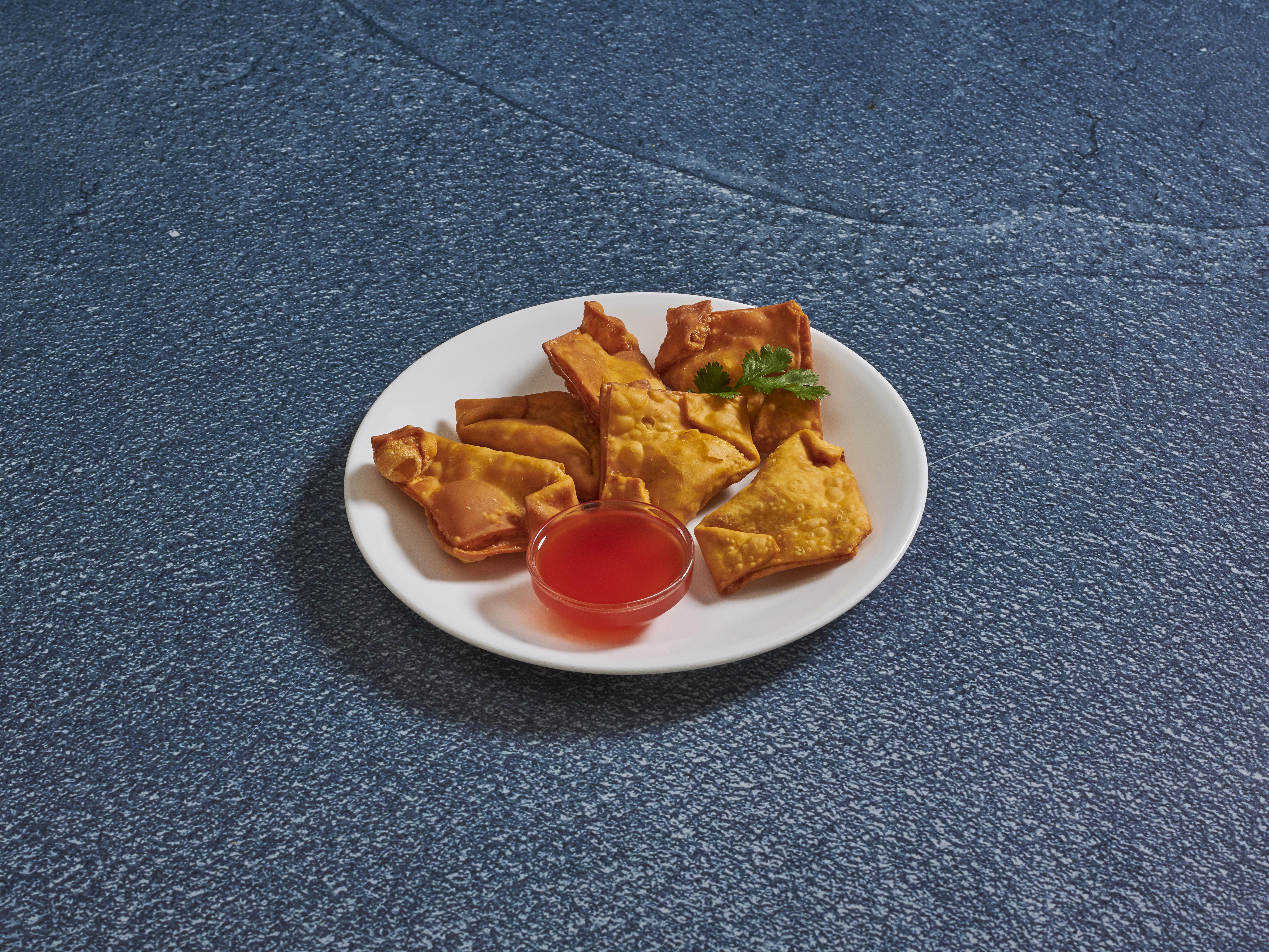 Order 6 Crab Meat Rangoon With Sauce food online from China House store, Allentown on bringmethat.com