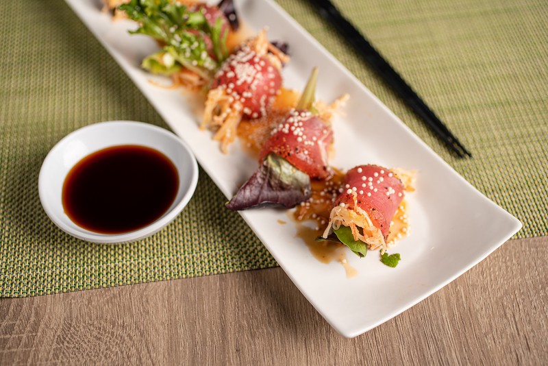 Order Tuna Carpaccio food online from Sushi Aji store, Lafayette on bringmethat.com