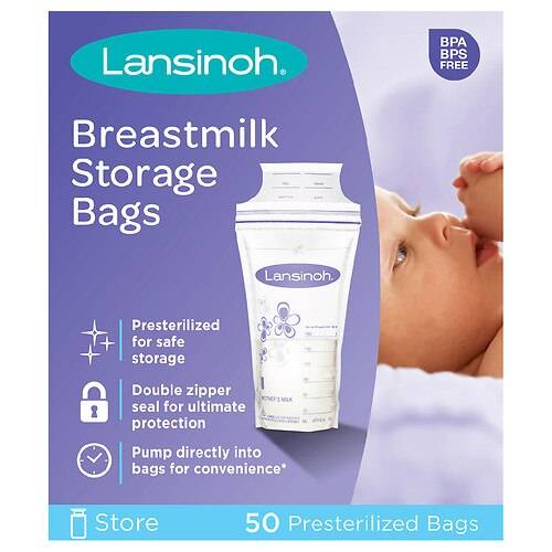 Order Lansinoh Breastmilk Storage Bags - 50.0 ea food online from Walgreens store, Gainesville on bringmethat.com