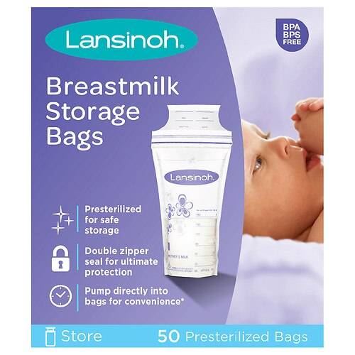 Order Lansinoh Breastmilk Storage Bags - 50.0 ea food online from Walgreens store, FAIRBANKS on bringmethat.com