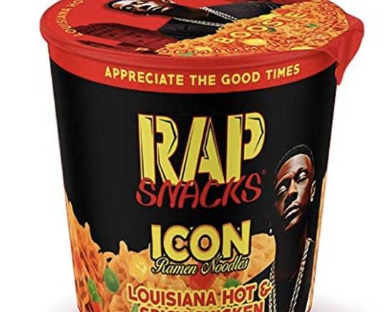 Order Rap Snacks Icon Ramen Noodles Louisiana Hot and Spicy Chicken Flavor Boosie food online from Loma Mini Market store, Long Beach on bringmethat.com