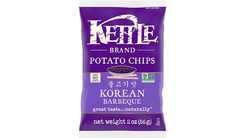 Order Kettle Brand Potato Chips Korean Bbq Chips food online from Trumbull Mobil store, Trumbull on bringmethat.com