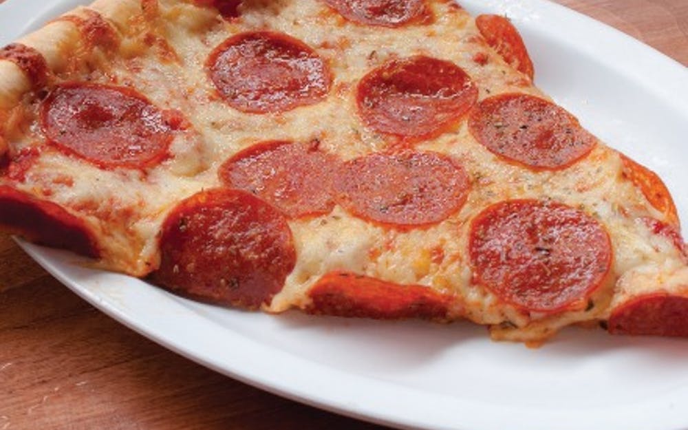 Order Pepperoni Pizza Slice - Slice food online from Rosati Pizza store, Waukesha on bringmethat.com