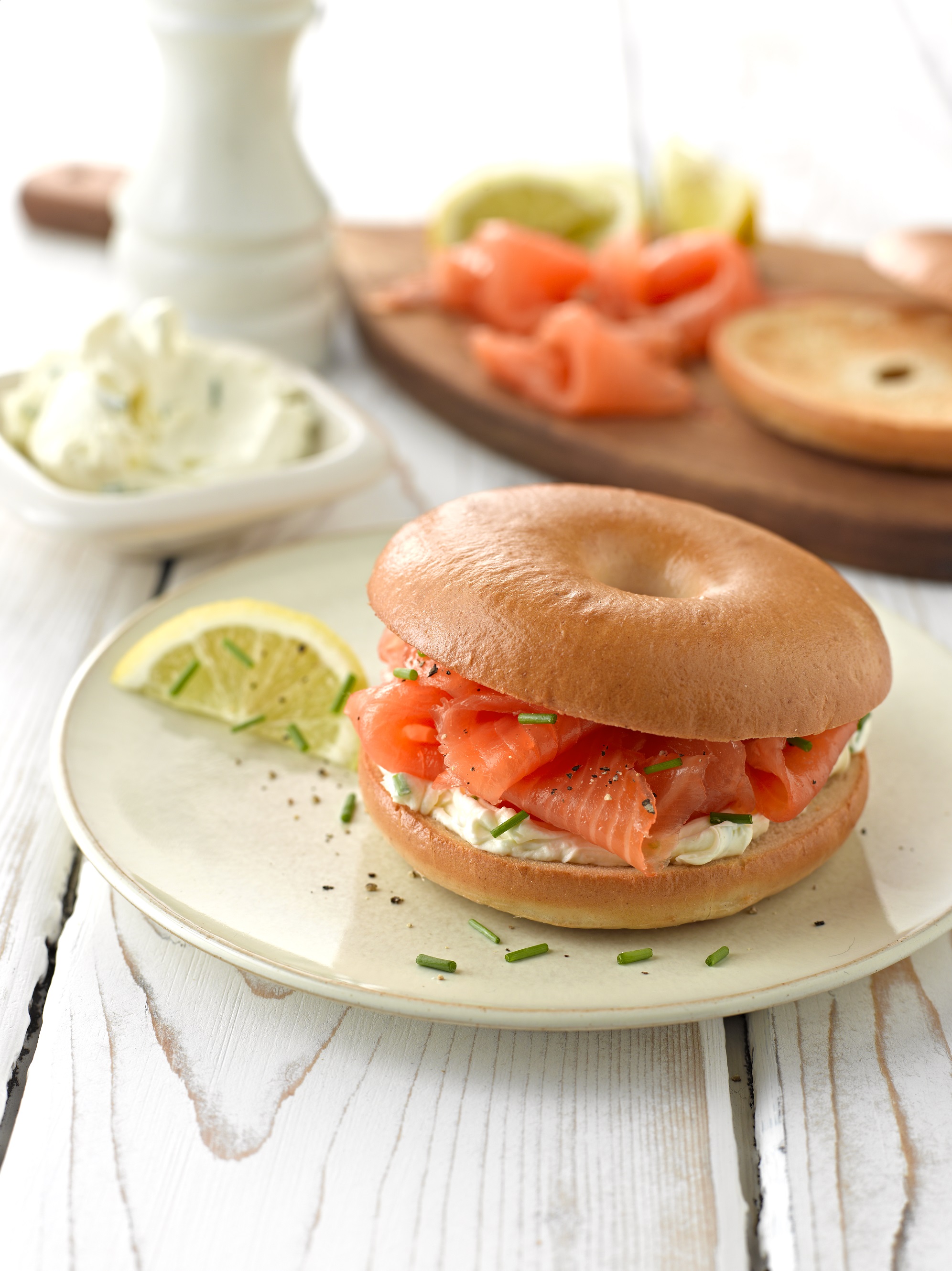 Order Smoked Salmon & Cream Cheese Bagel food online from Akh's Cafe store, San Francisco on bringmethat.com