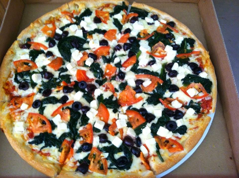 Order Three Topping Pizza - Small food online from Kelley Square Pizza store, Worcester on bringmethat.com