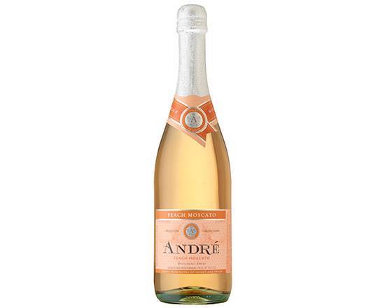 Order Andre Peach Moscato, 750mL champagne (7.5% ABV) food online from Signal Liquor store, Signal Hill on bringmethat.com