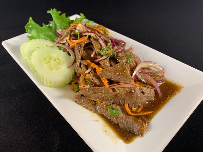 Order 17. Crying Tiger Salad food online from Sa-Bai Thong Thai Cuisine store, Madison on bringmethat.com