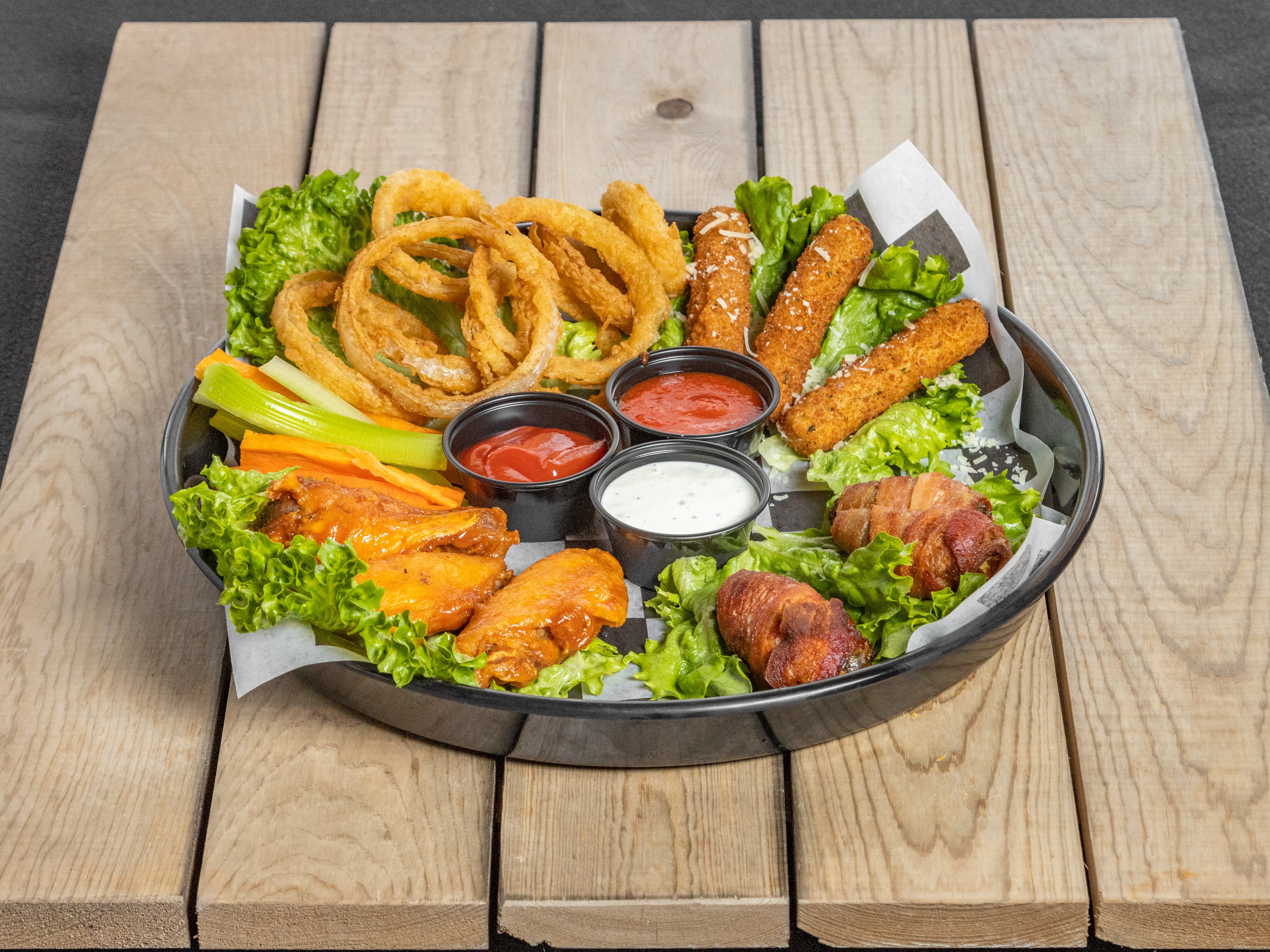 Order Toadies Sampler food online from Toadies Bar And Grill store, Bedford on bringmethat.com