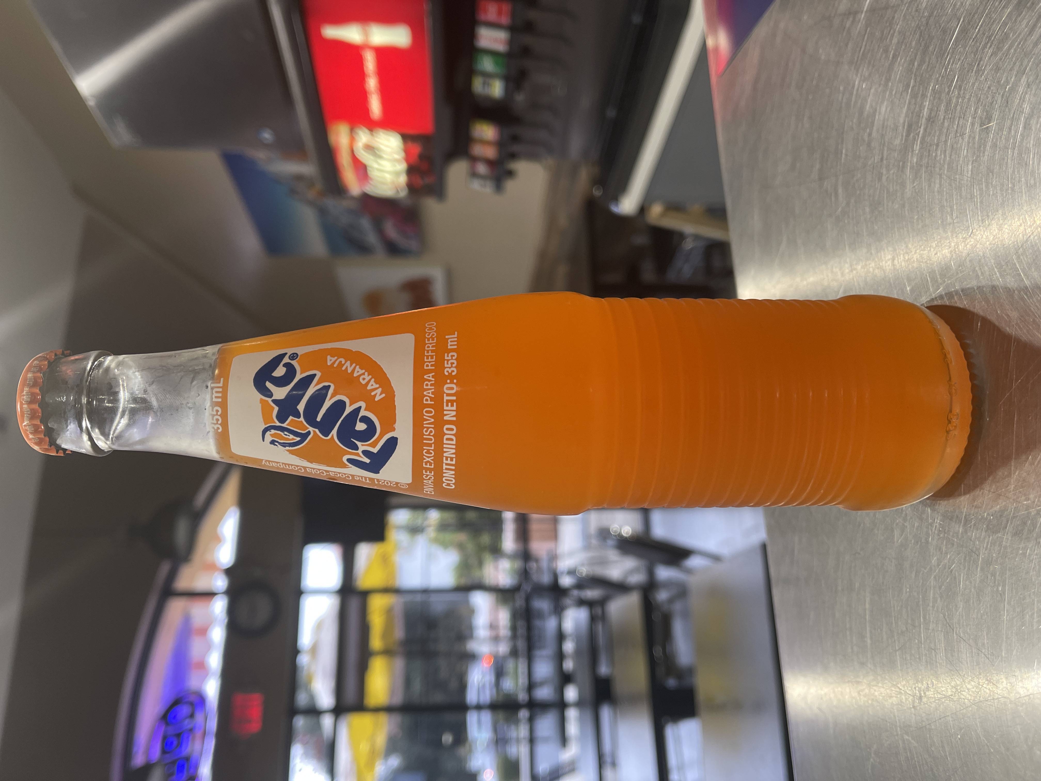 Order Mexican Fanta glass bottle  food online from Kabab Plus store, Thousand Oaks on bringmethat.com