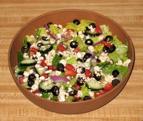 Order Greek Salad food online from Pizza fino store, Houston on bringmethat.com