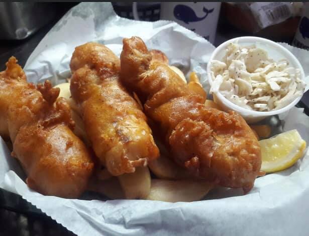 Order Fish and Chips food online from Bulldog Bistro store, Athens on bringmethat.com