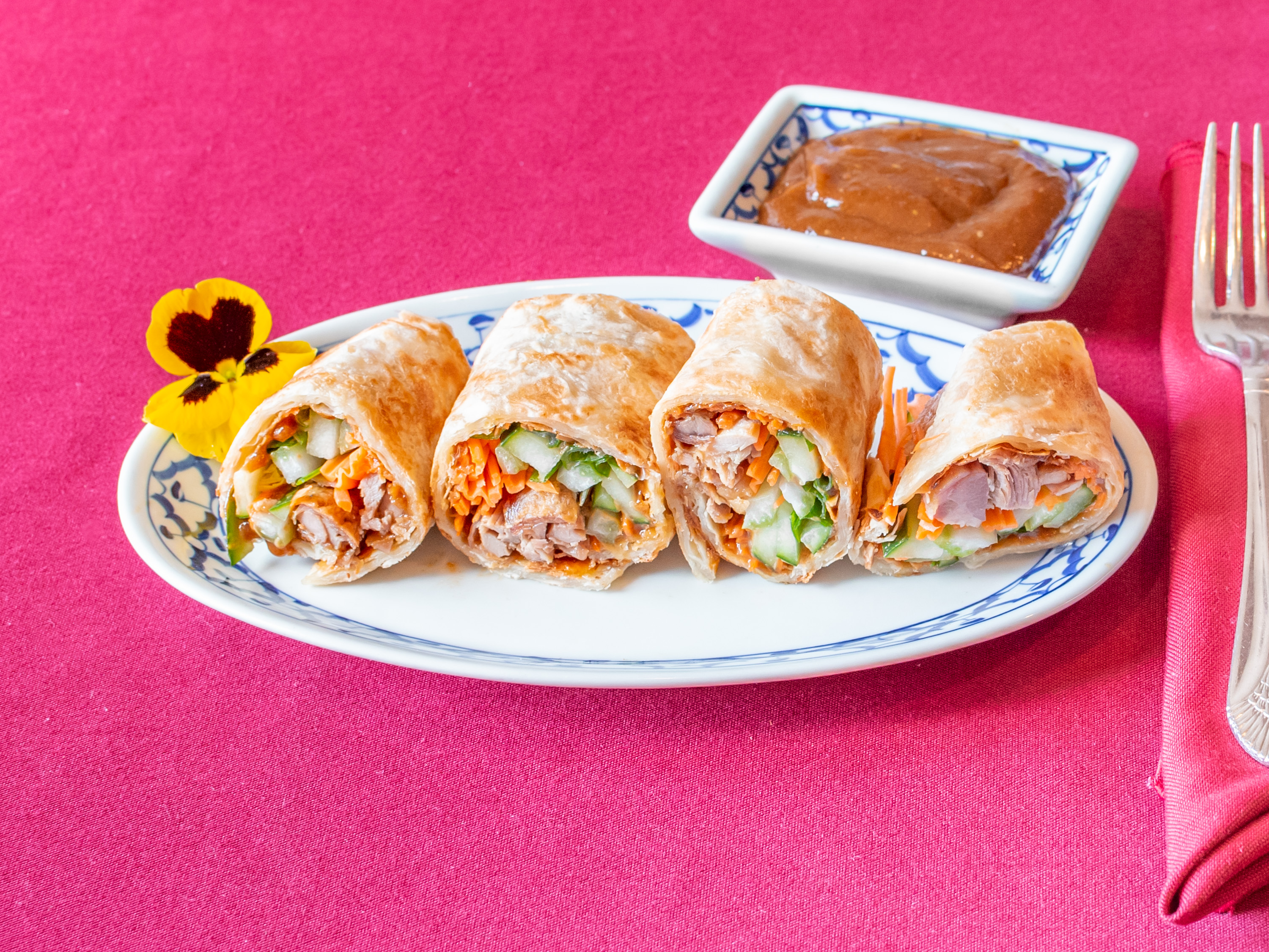 Order Rolling Duck- AP food online from Siam Classic store, Manassas on bringmethat.com