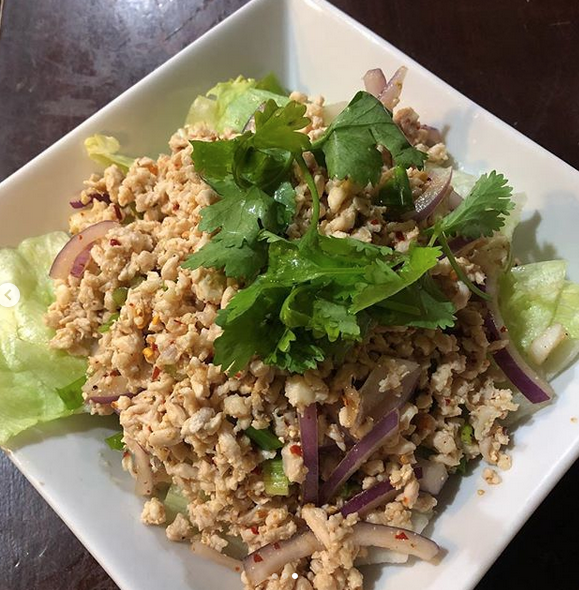 Order Chicken Larb Salad food online from Wanya Thai Restaurant store, Canyon Country on bringmethat.com