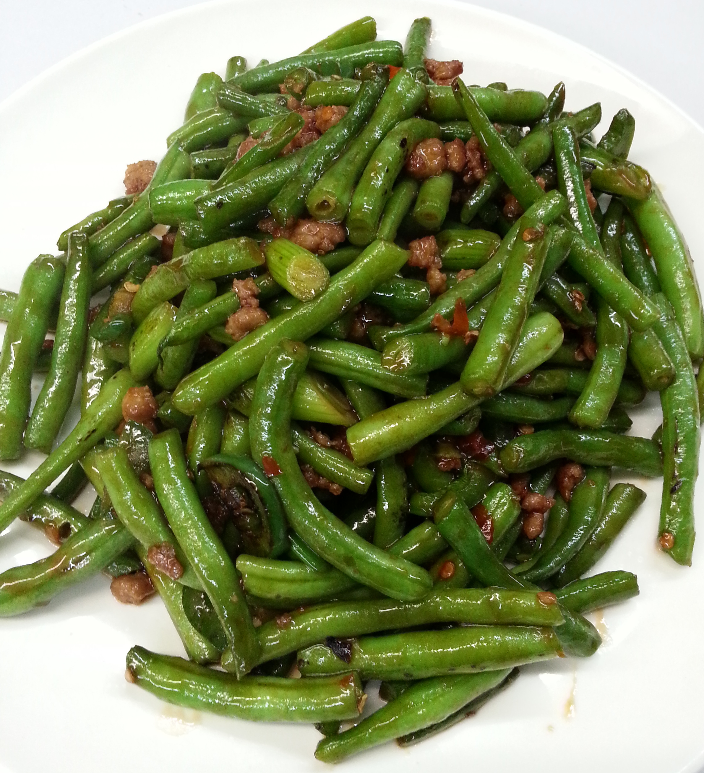 Order 35. Dry Braised String Beans with Minced Pork food online from Won Kok Restaurant store, San Francisco on bringmethat.com